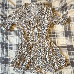 By Together Leopard Print Mini Dress - Brown and White